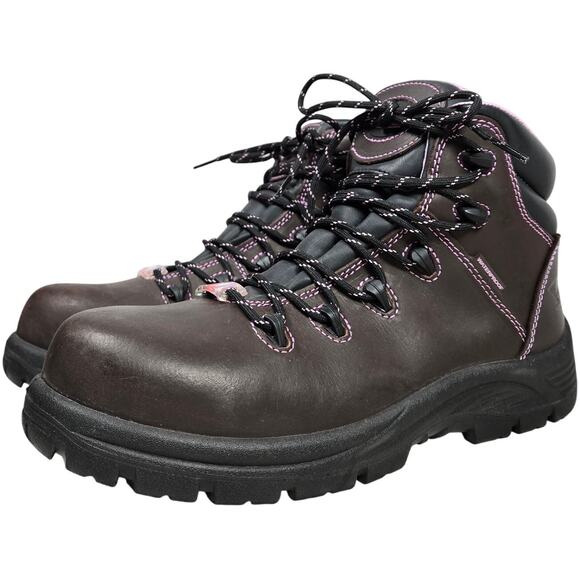 Avenger Women's Waterproof Hiker Boots Composite Toe Brown 9.5 NWT - Picture 1 of 10